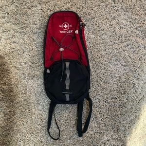 Wenger Red and Black Compact Sling Backpack